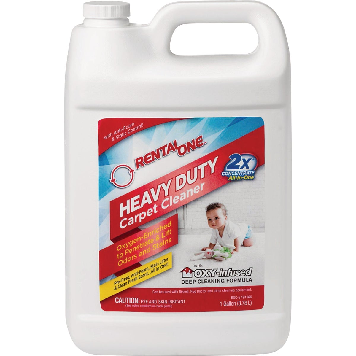 Rental One 1 Gal. Fresh Scent 2X All in 1 Heavy Duty Oxy Carpet Cleaner