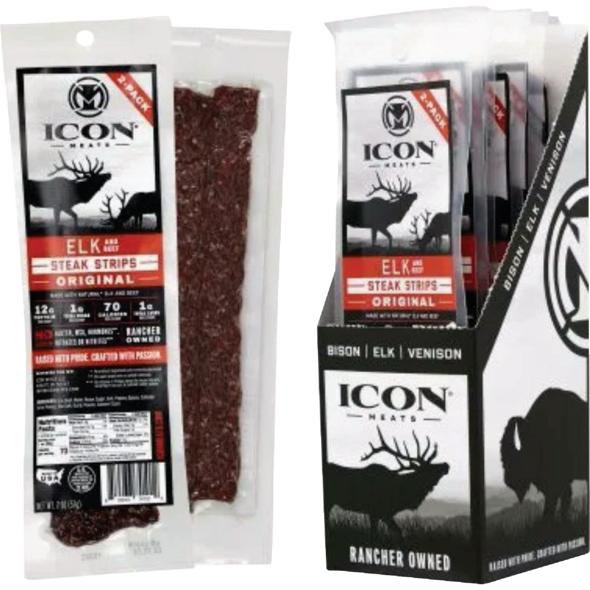 ICON Meats 2 Oz. Original Elk Strip