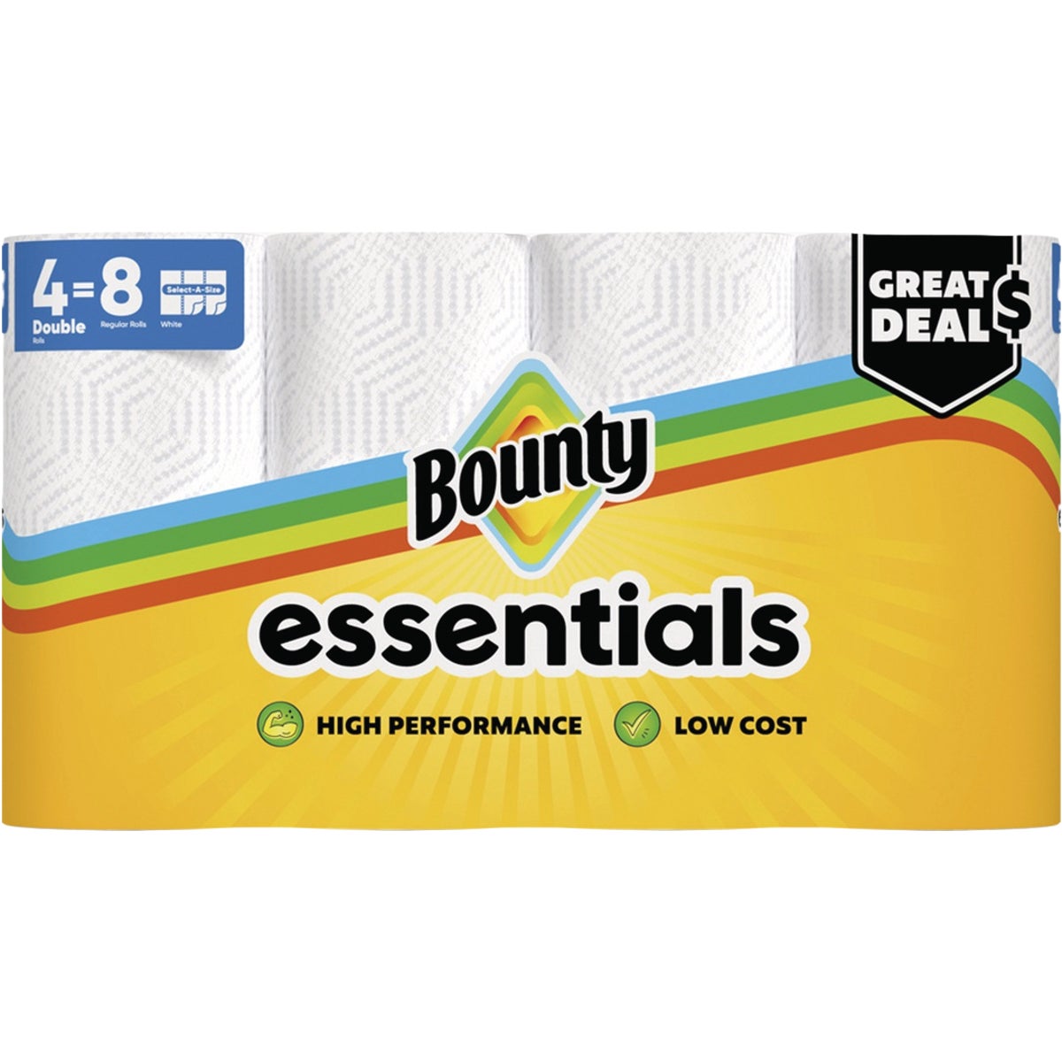 Bounty Essentials Select-A-Size Paper Towels, 4 Double Rolls Image 1