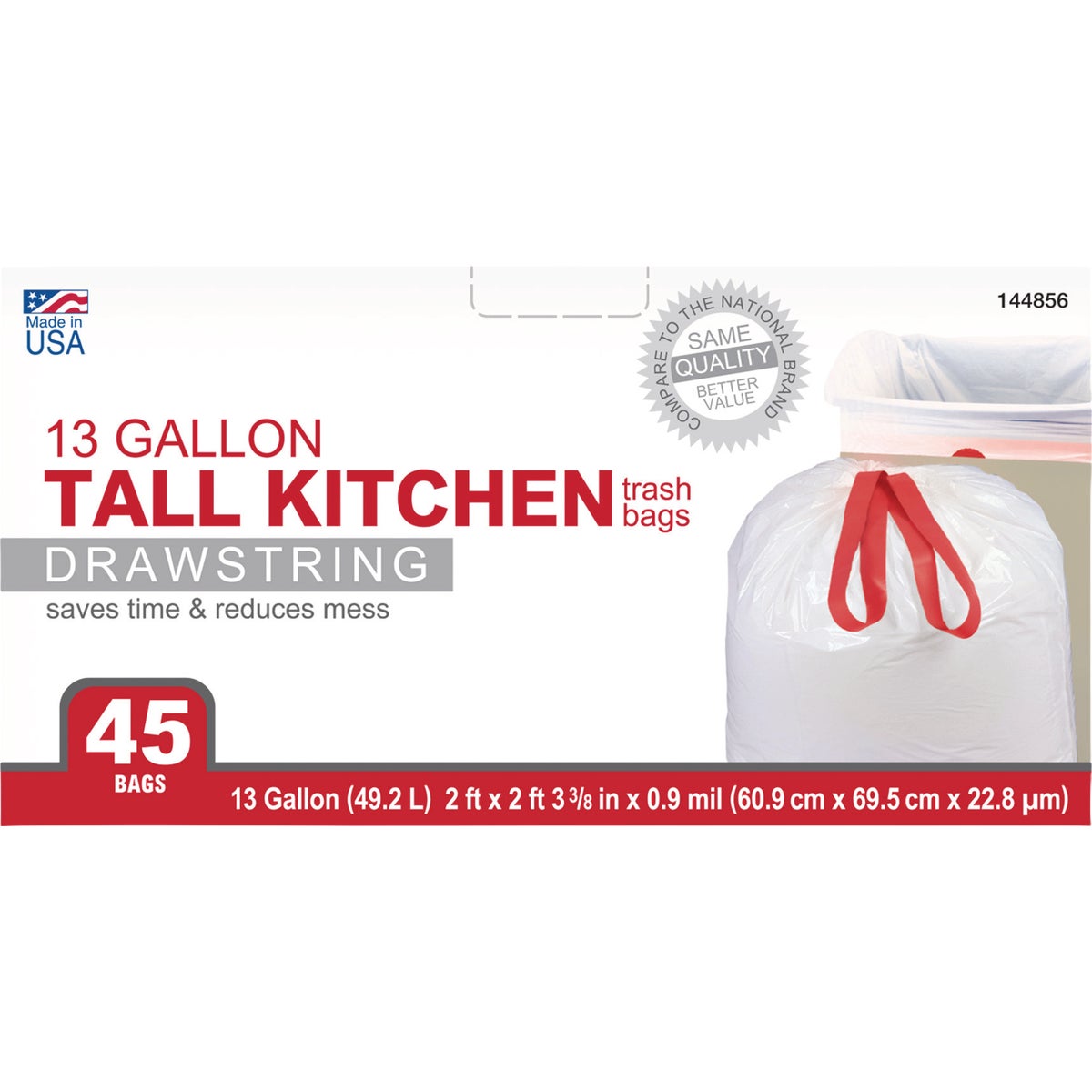 True Value 13 Gal. Drawstring Kitchen Trash Bags (45-Count)