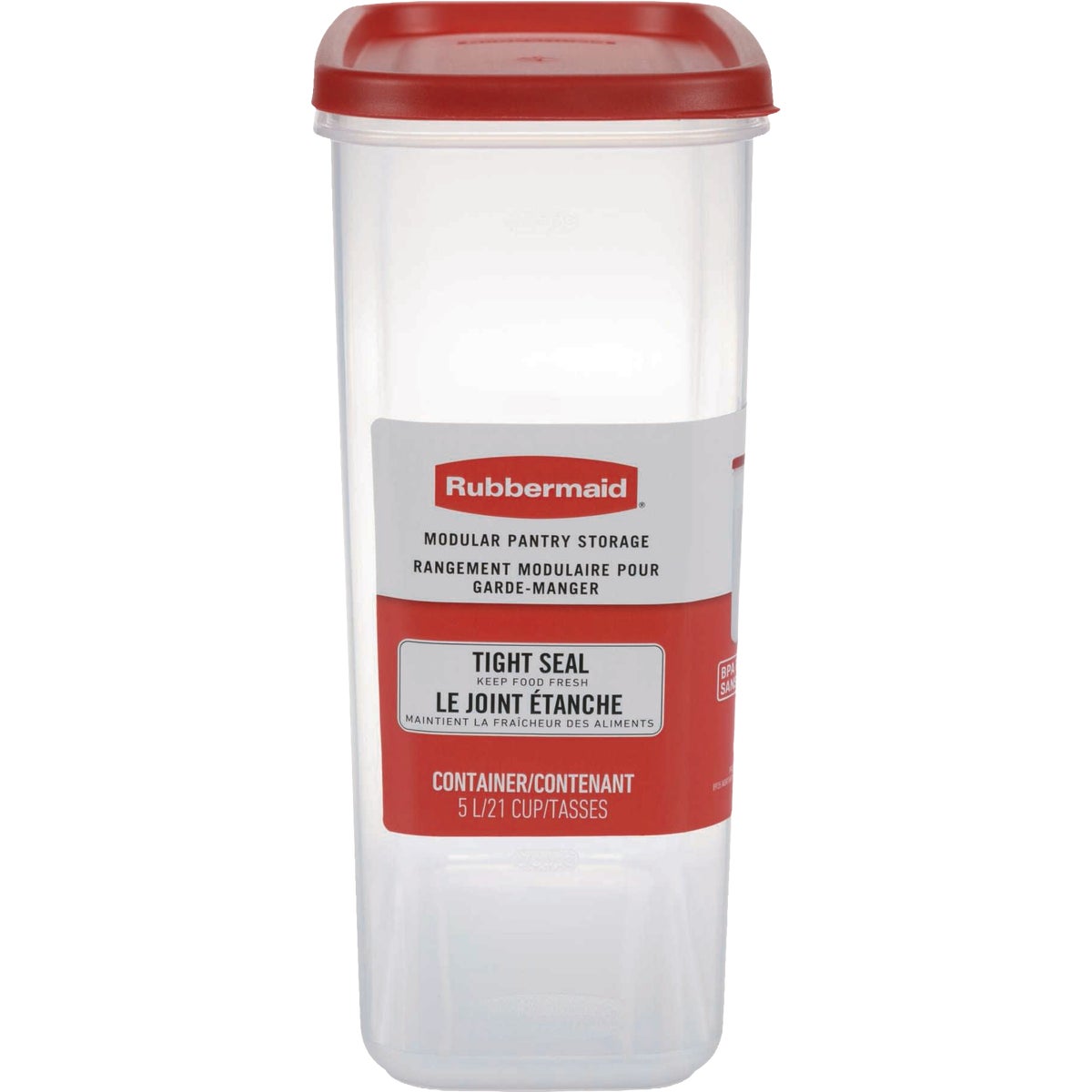 Rubbermaid Modular Red Food Storage Canister with Lid, 21 Cup Image 2