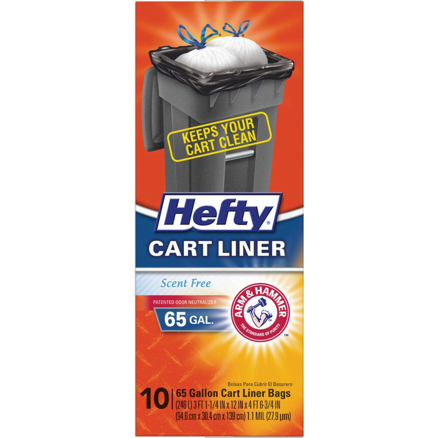 Hefty 65 Gal. Cart/Trash Bag Liner (10-Count) Image 1