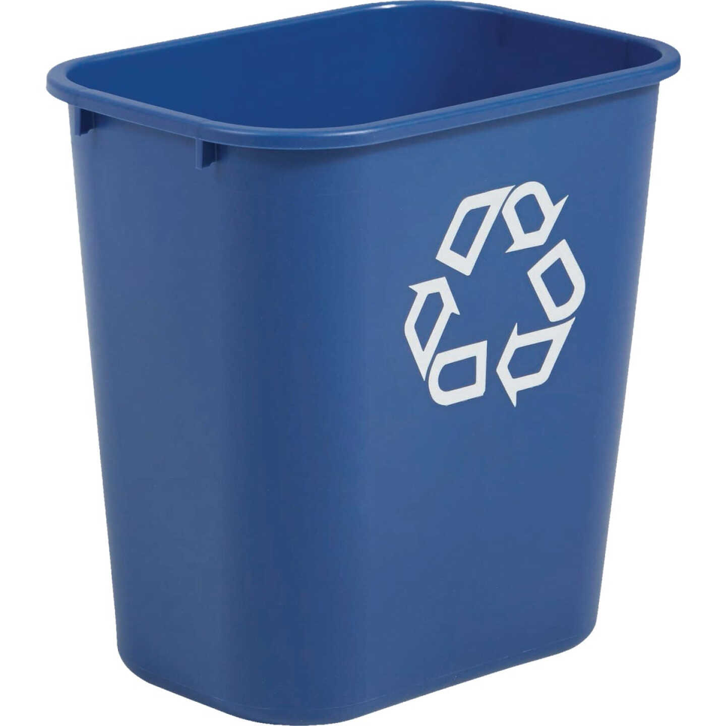 Rubbermaid Commercial 28-1/8 Qt. Blue Recycling Wastebasket Image 1