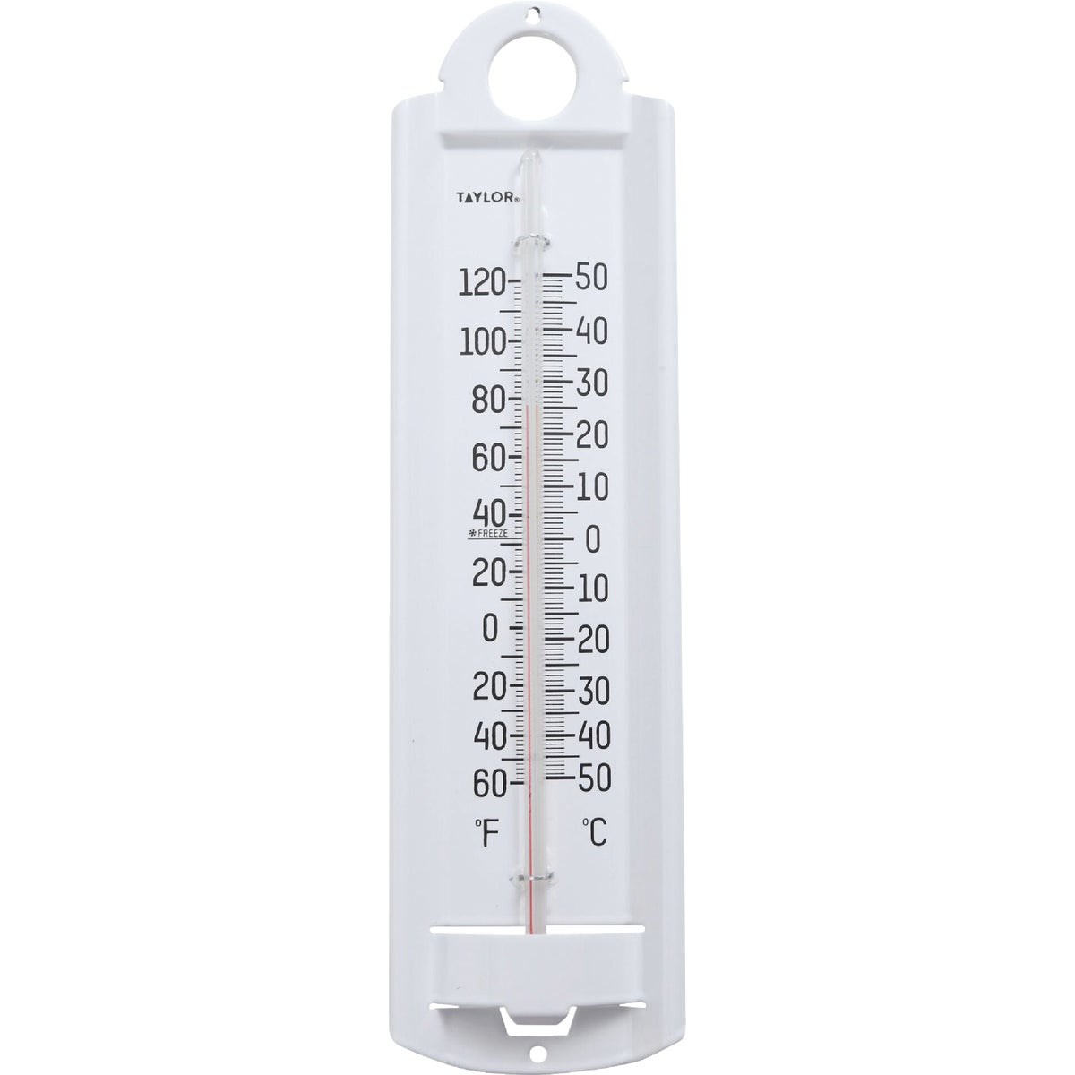 Taylor 2-1/4" W x 8-7/8" H Aluminum Tube Indoor & Outdoor Thermometer