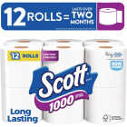 Scott 1-Ply White Bath Tissue (12 Rolls) Image 2