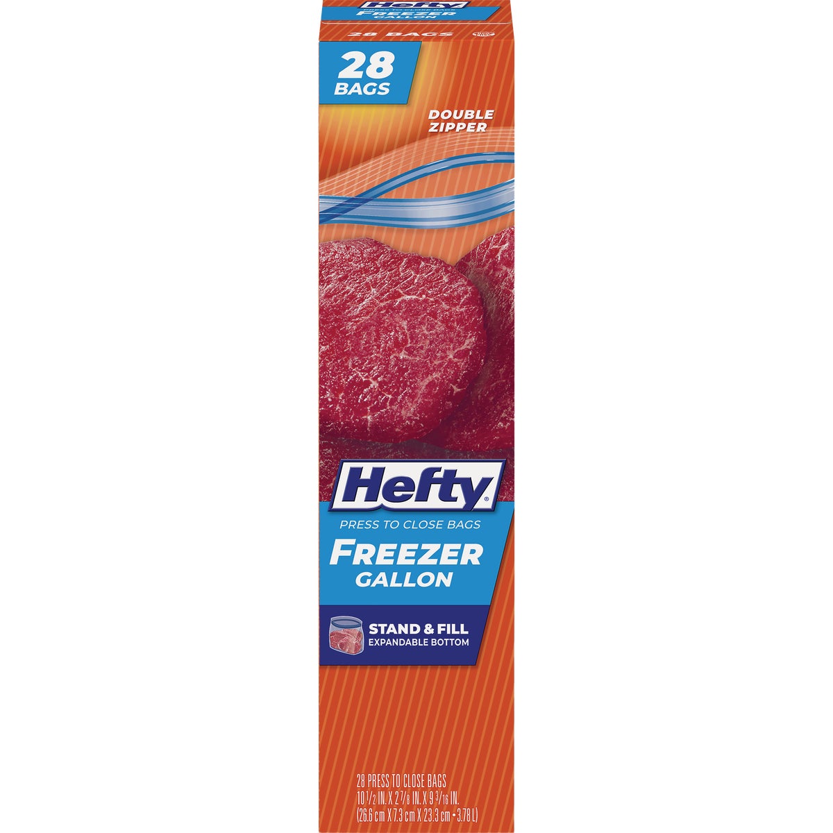 Hefty 1 Gal. Double Zipper Stand & Fill Freezer Storage Bags (28-Count)