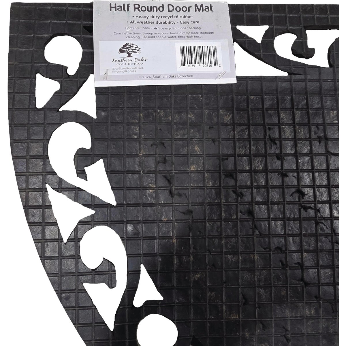 FanMats 18 In. X 30 In. Half Round Natural Coir Door Mat Image 6