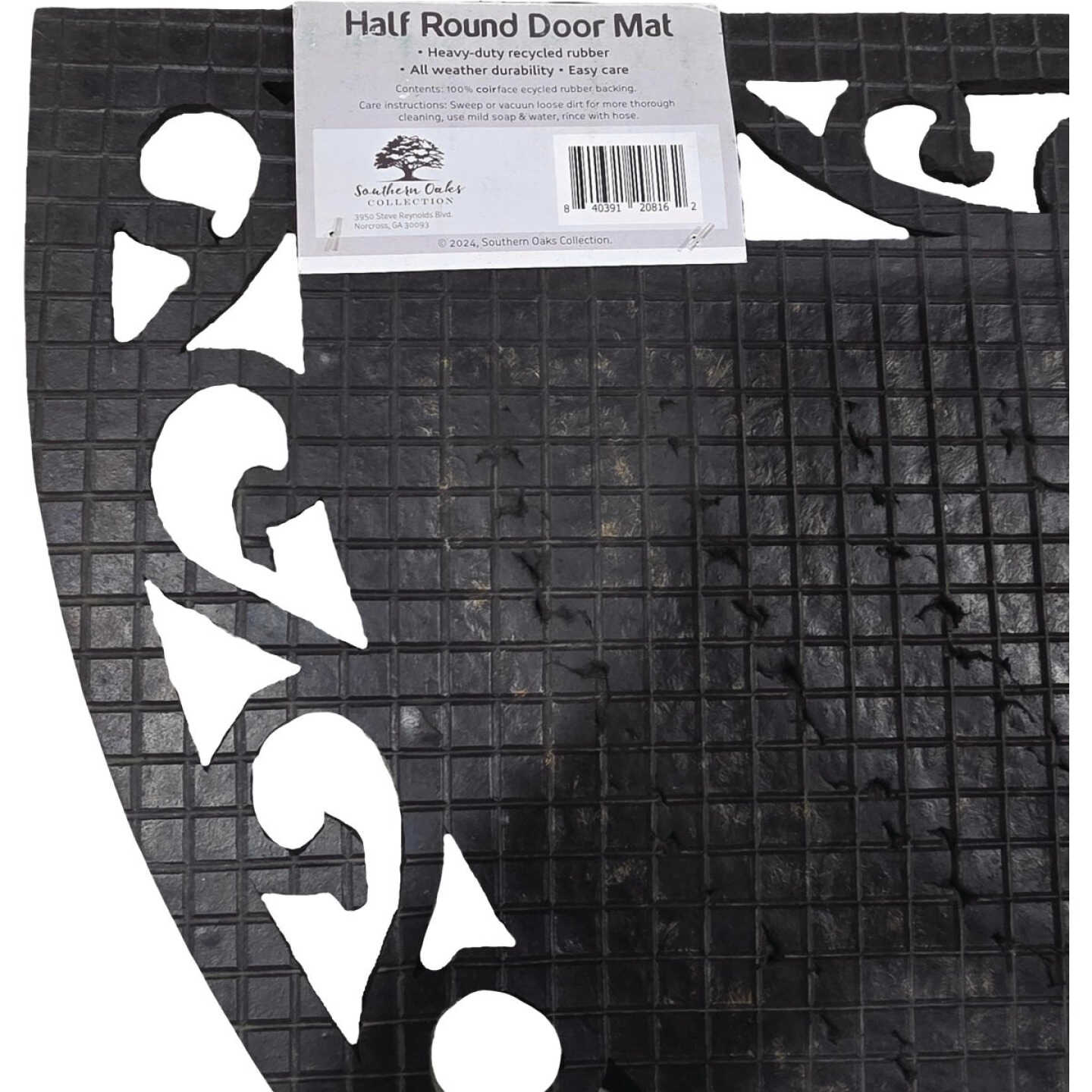FanMats 18 In. X 30 In. Half Round Natural Coir Door Mat Image 6