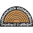 FanMats 18 In. X 30 In. Half Round Natural Coir Door Mat Image 1