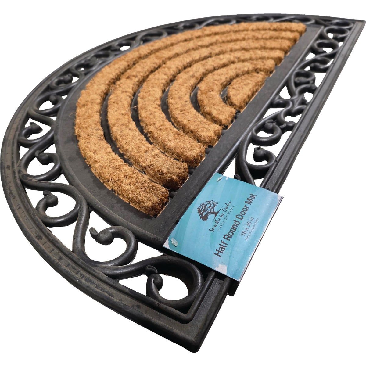 FanMats 18 In. X 30 In. Half Round Natural Coir Door Mat Image 3