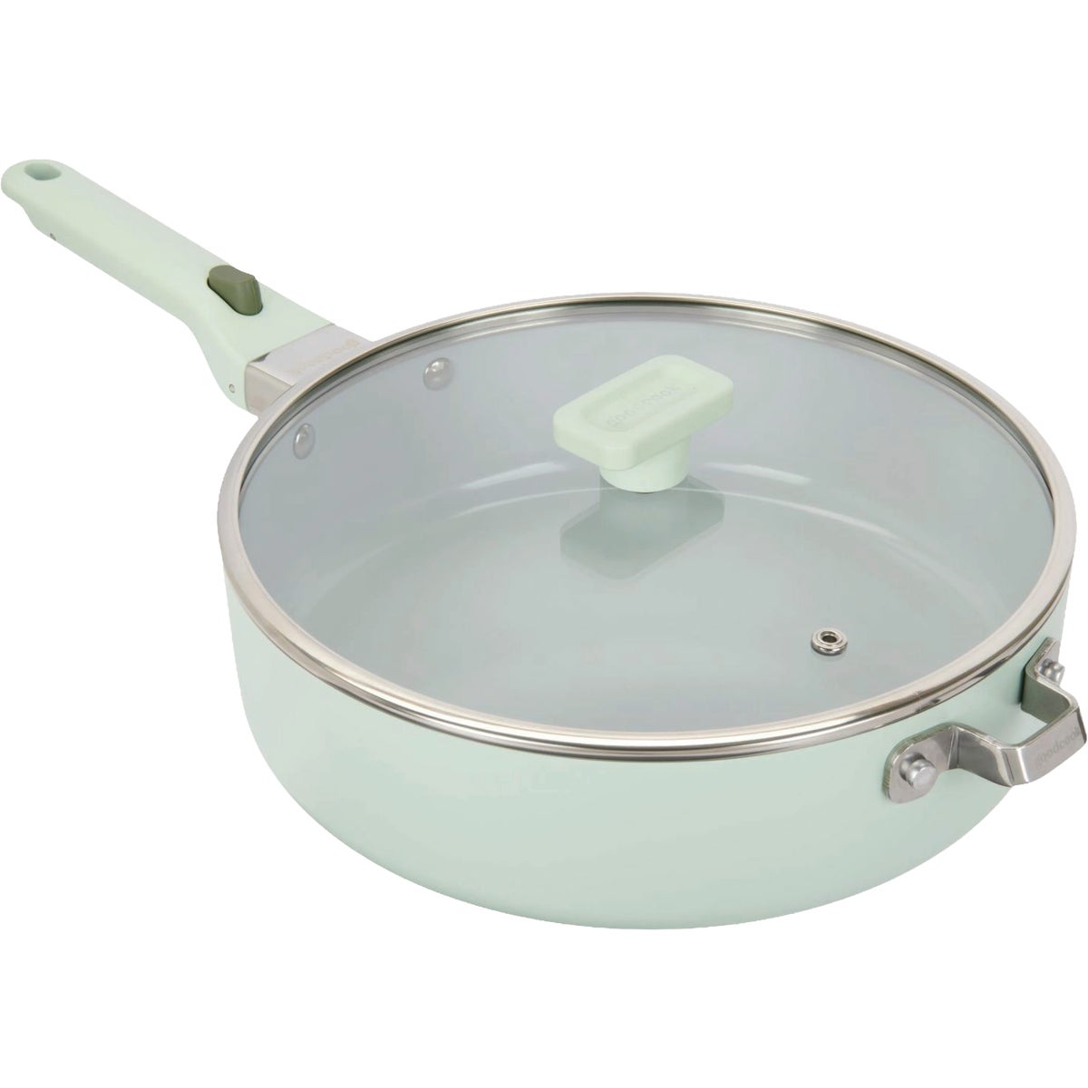Goodcook 4 Qt. Ceramic Non-Stick Deep Saute Pan with Removable Handle and Lid
