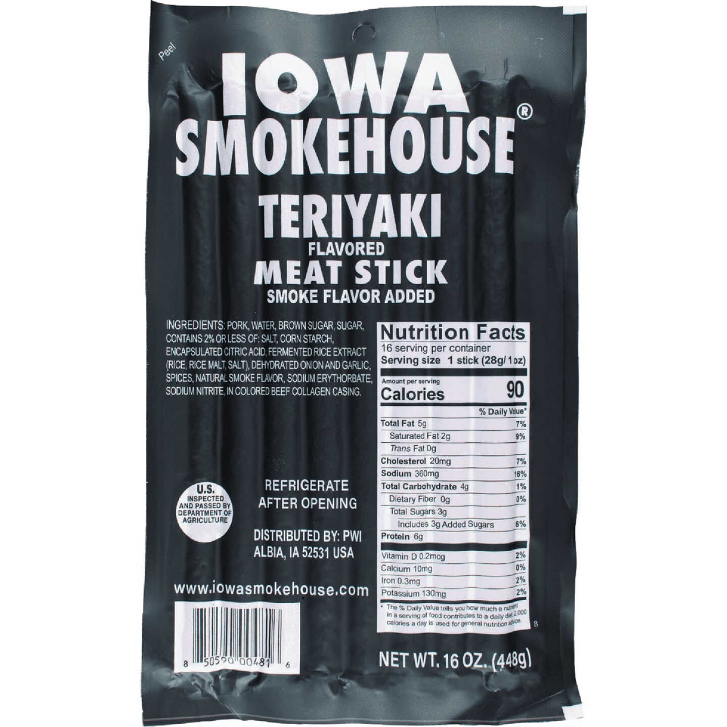 Iowa Smokehouse 16 Oz. Teriyaki Meat Sticks Image 1