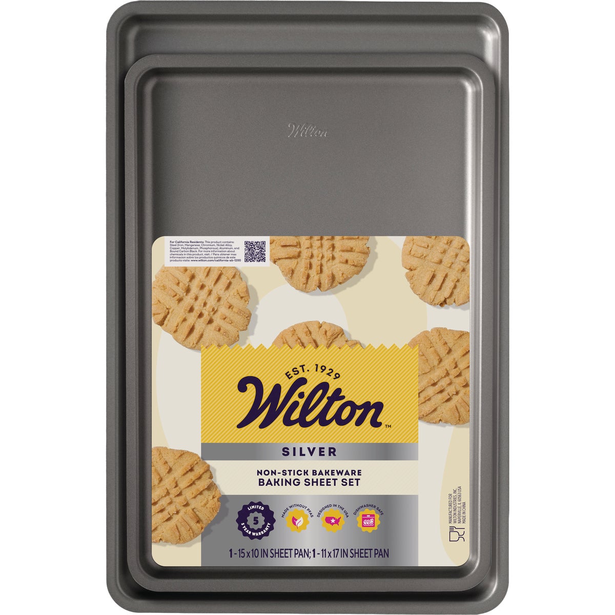 Wilton Silver Non-Stick Baking Sheet Set (2-Piece)