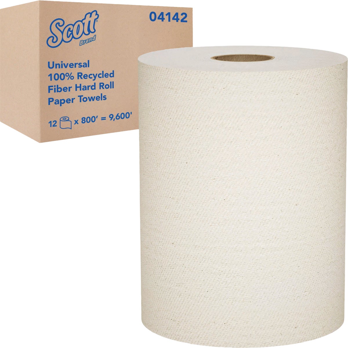 Scott 8 In. x 800 Ft. Natural Hard Roll Paper Towel (12-Pack)