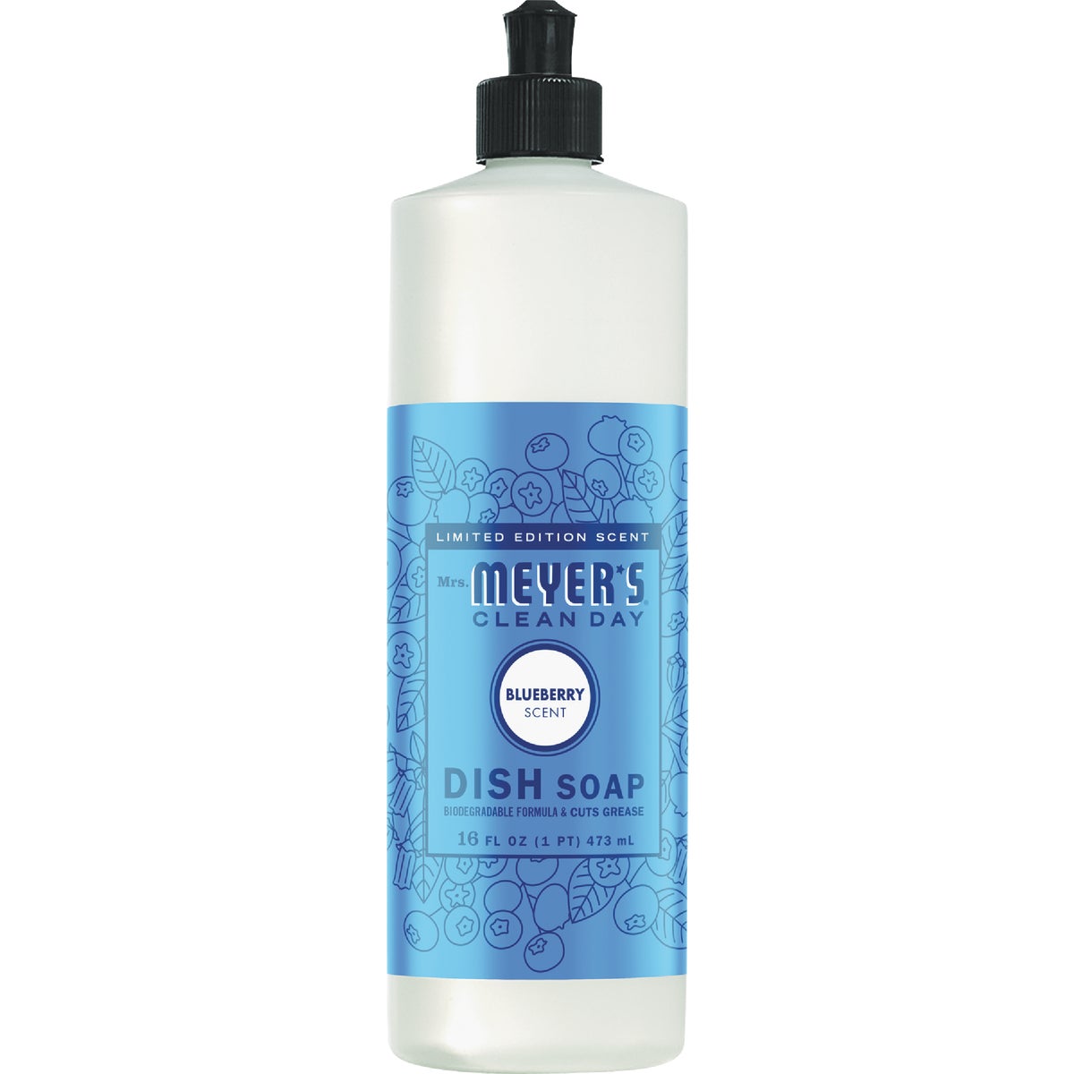 Mrs. Meyer's Clean Day 16 Oz. Blueberry Liquid Dish Soap Image 1