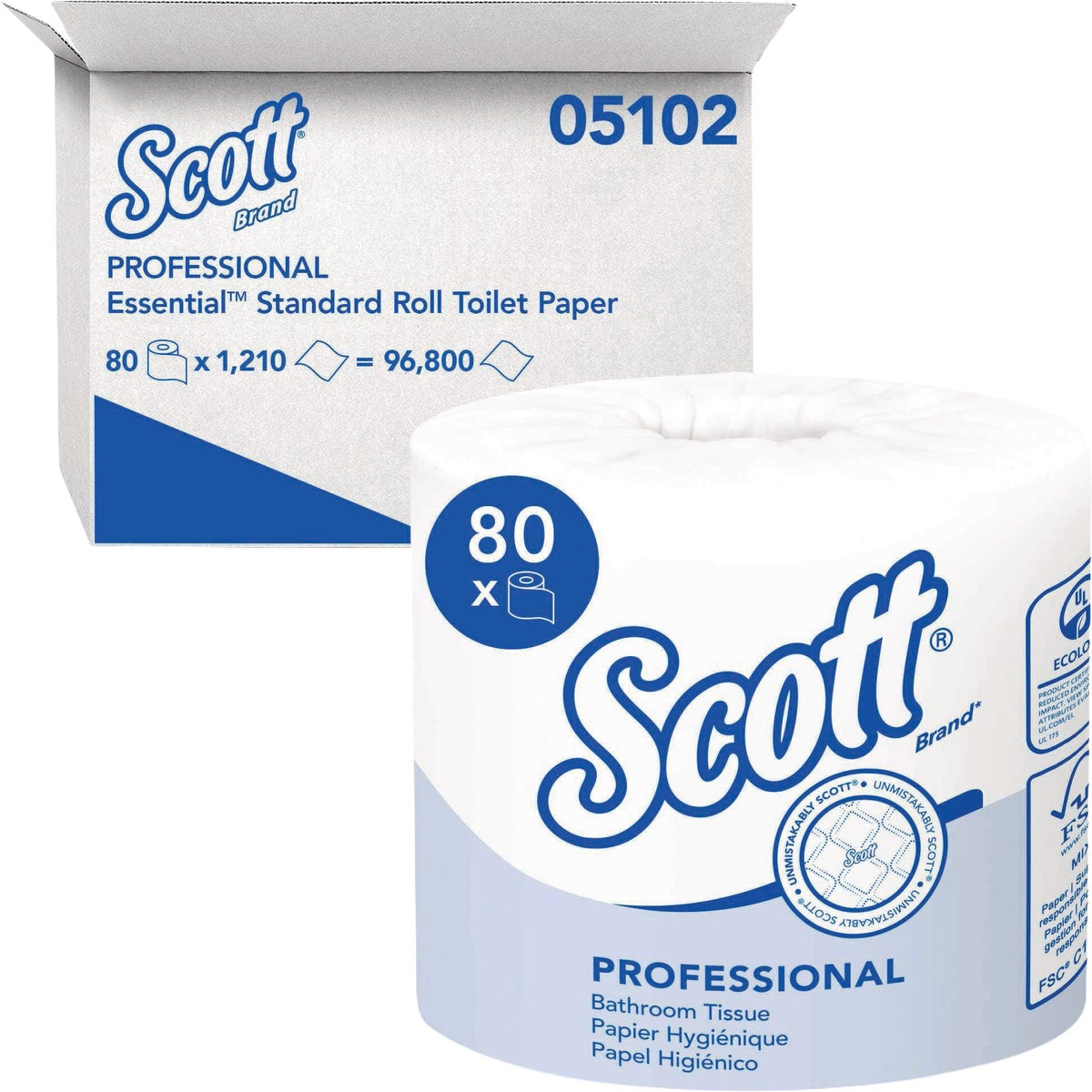 Scott Professional 1-Ply Standard Roll Toilet Paper (80 Rolls)