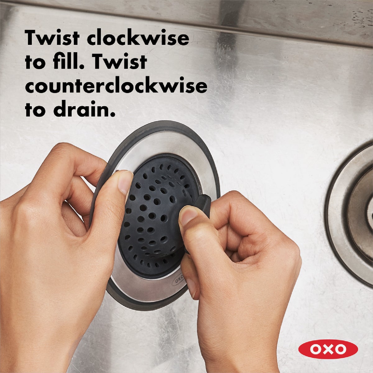 OXO Good Grips 2-In-1 Sink Strainer & Stopper Image 2