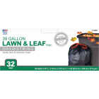 Berry 39 Gal. Lawn & Leaf Drawstring Trash Bags, Black (18-Count) Image 1
