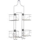 Zenna Home 10-1/4 In. x 24-3/4 In. Satin Nickel Expandable Hanging Shower Caddy Image 1