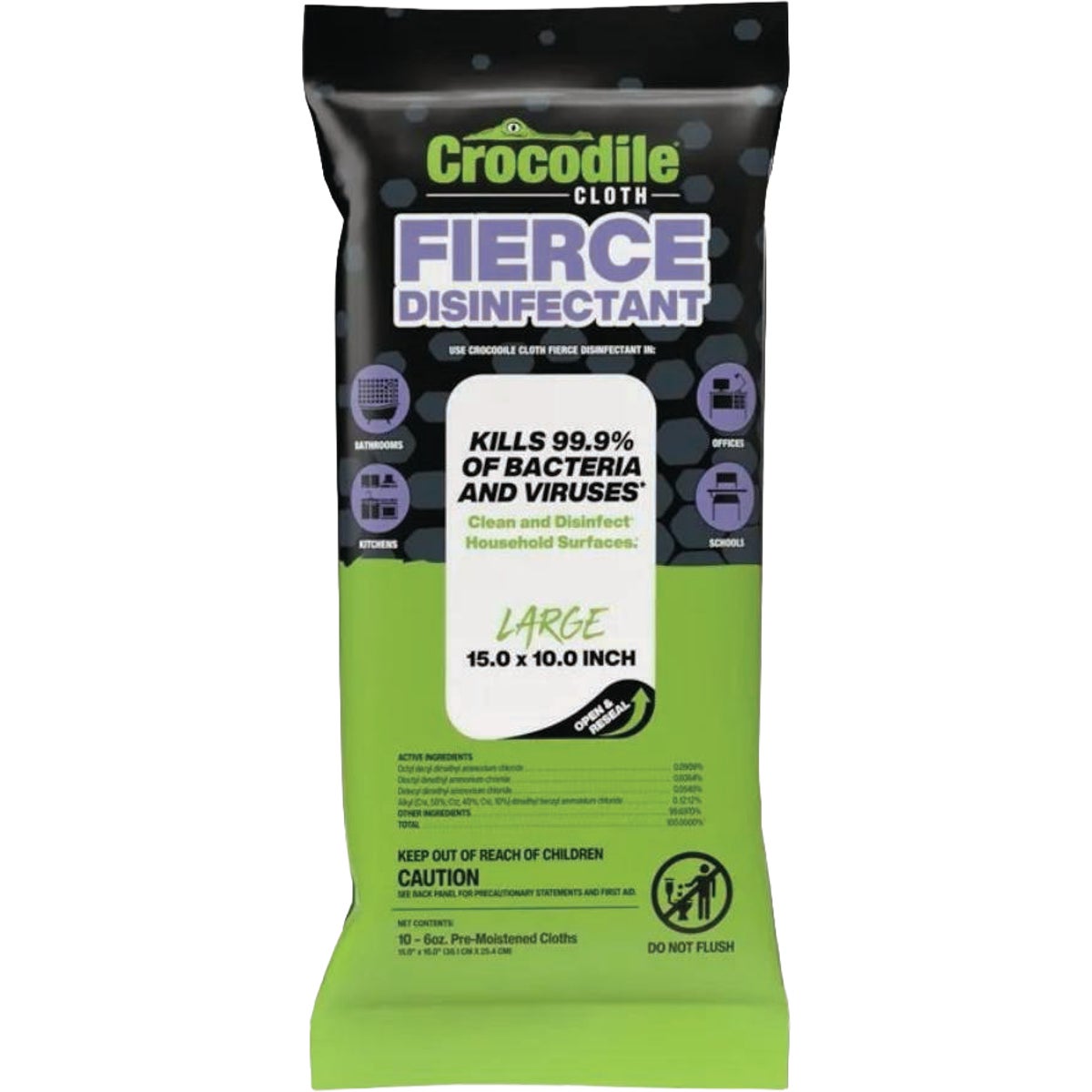 Crocodile Cloth Fierce Disinfectant Cleaning Cloths (10-Count)