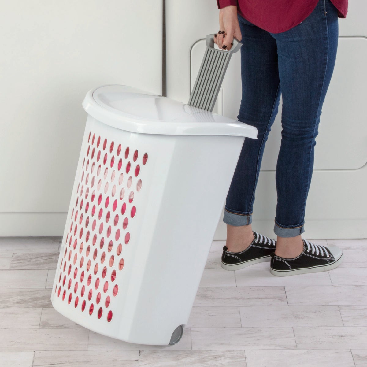 Sterilite Ultra Wheeled Hamper Image 2