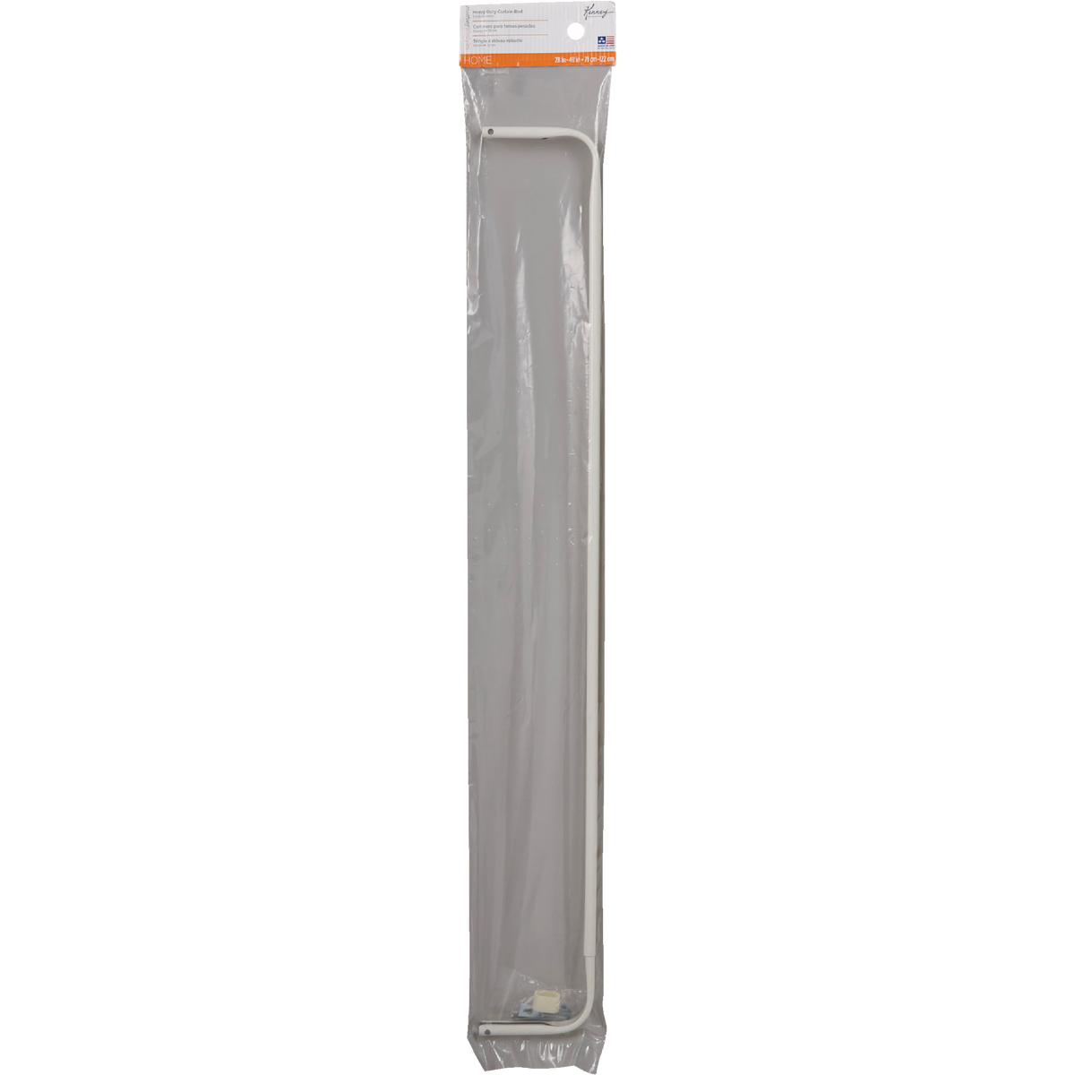 Kenney 28 In. To 48 In. 1 In. Single White Curtain Rod Image 2
