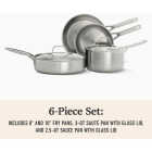 Calphalon Stainless Steel 6-Piece Cookware Set, Silver Image 5