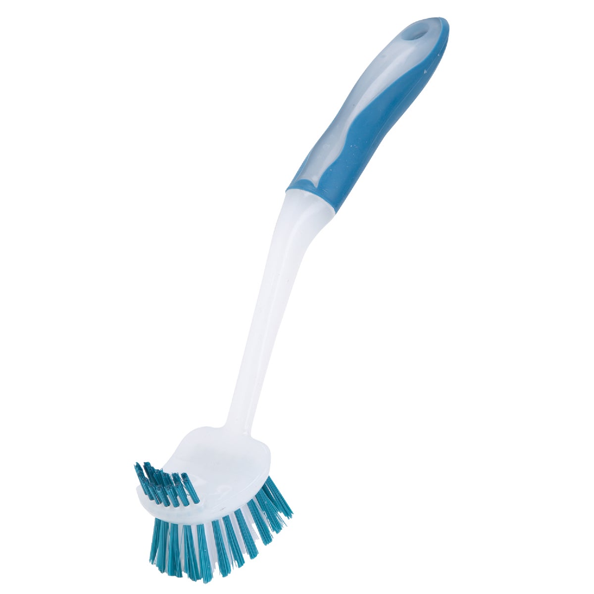 White and Blue Dish and Sink Brush Image 1