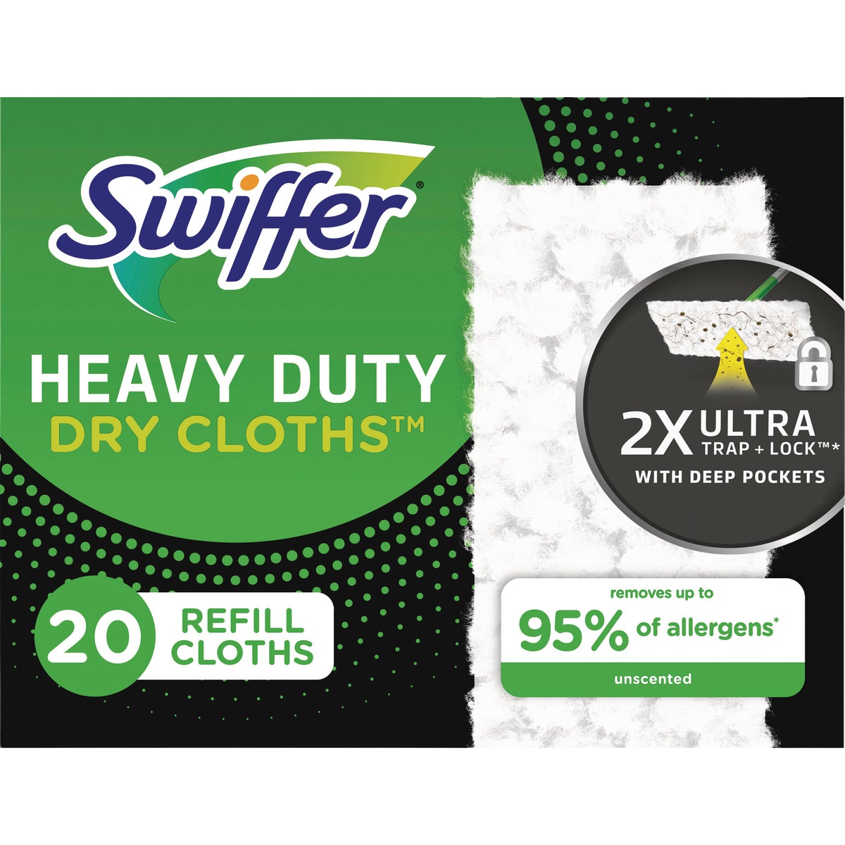 Swiffer Sweeper Heavy-Duty Dry Sweeping Dust Mop Cloth Refills (20-Count)