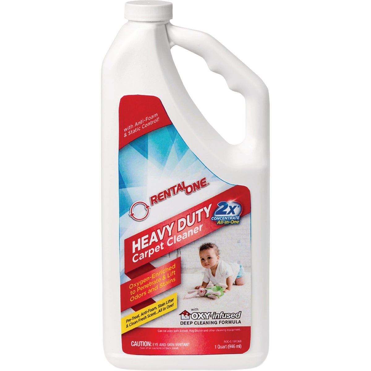 Rental One 1 Qt. Fresh Scent 2X All in 1 Heavy Duty Oxy Carpet Cleaner