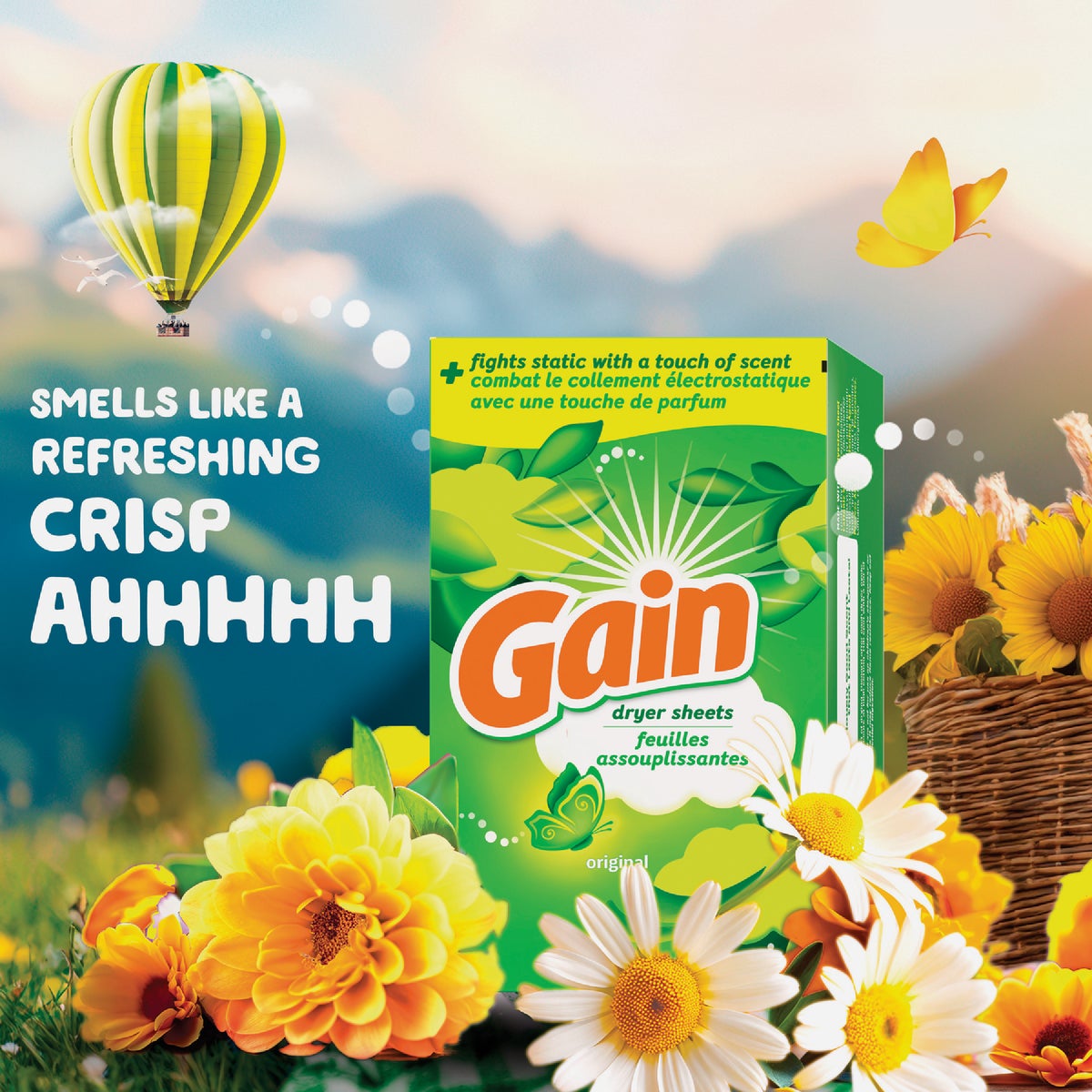 Gain Original Scent Dryer Sheet with Wrinkle Release (120-Count) Image 2