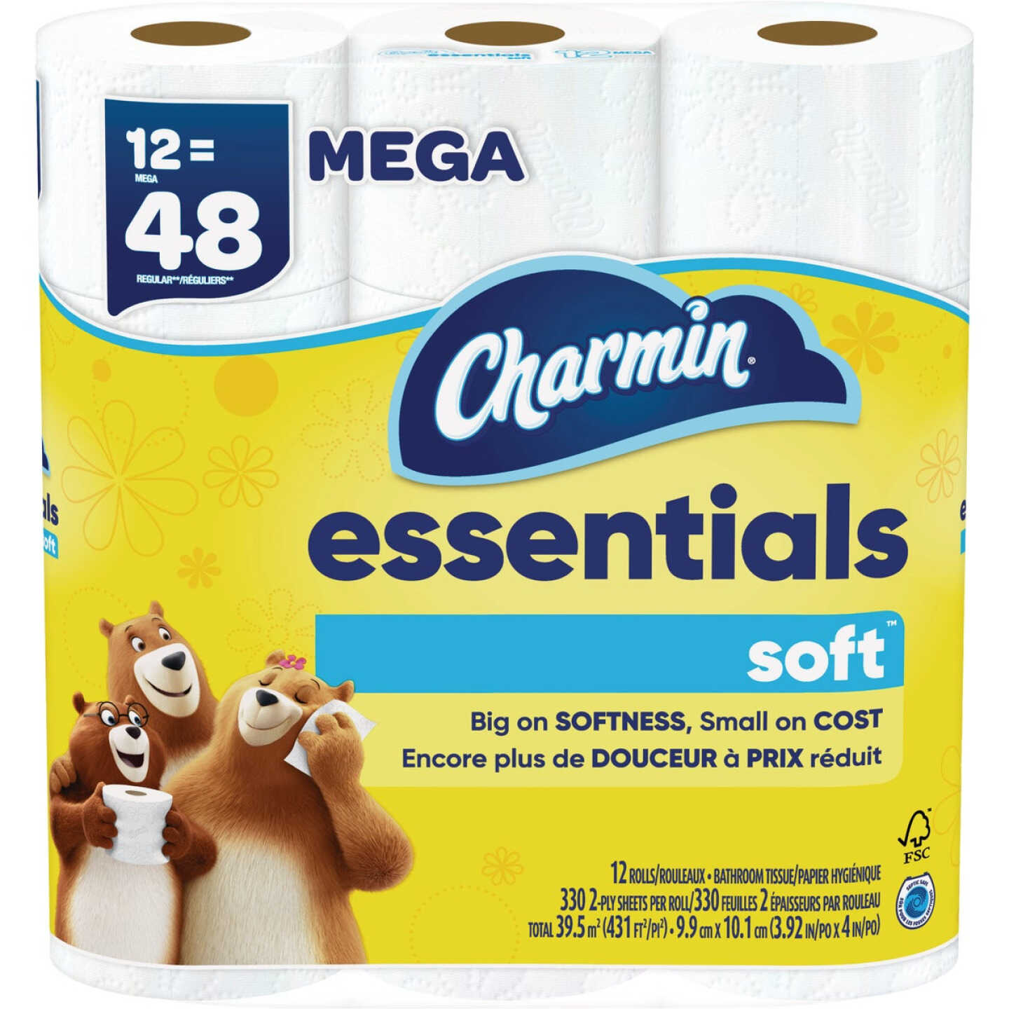 Charmin Essentials Soft Toilet Paper (12 Mega Rolls) Image 1