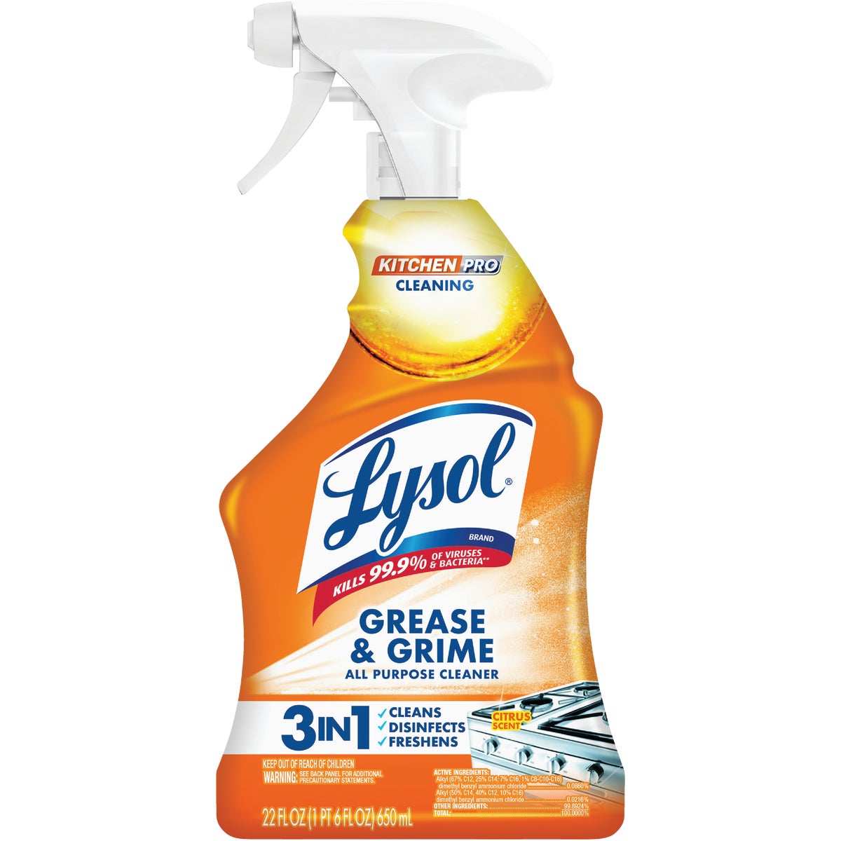 Lysol 22 Oz. Pro Antibacterial Liquid Citrus Kitchen Cleaner