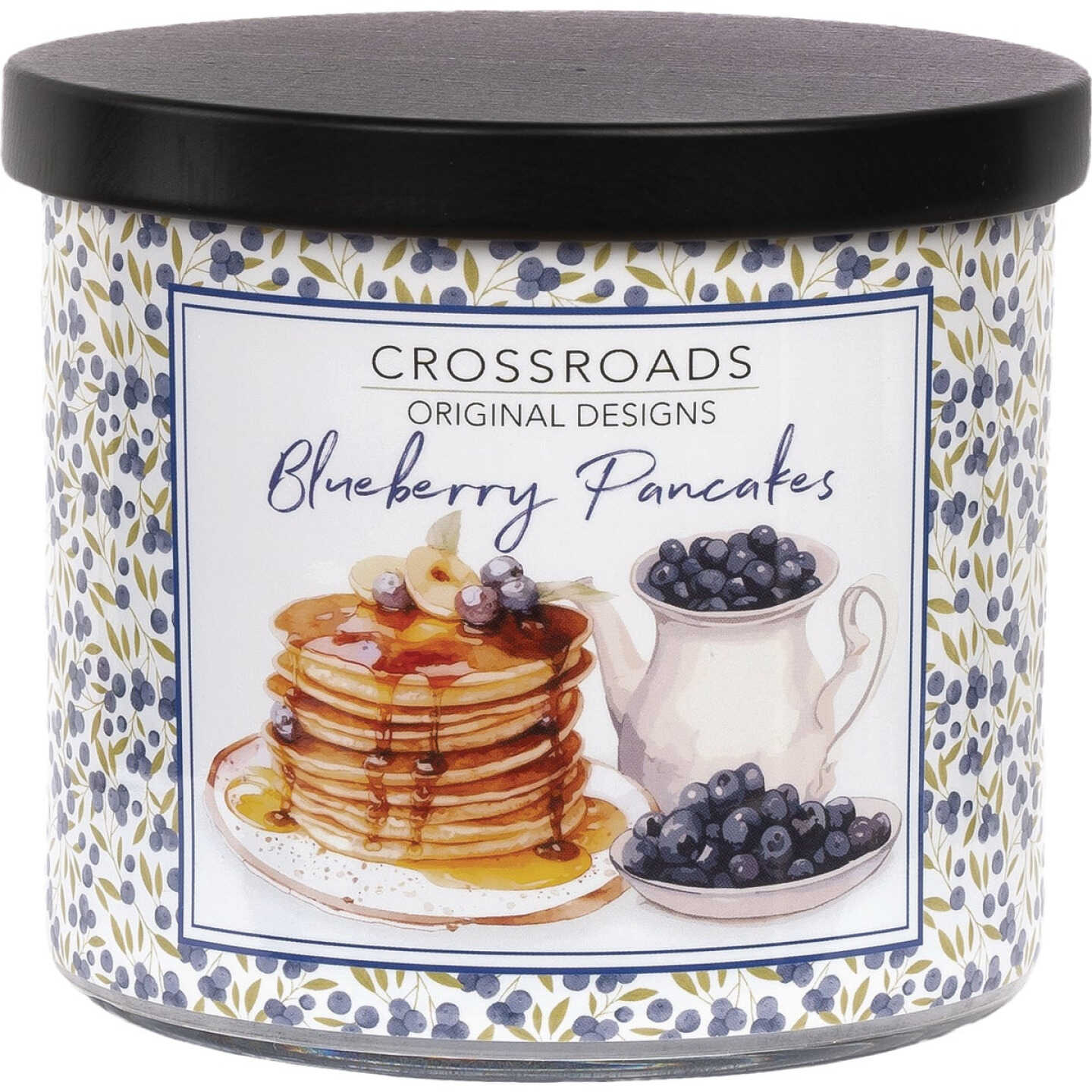 Crossroads Original Designs 15 Oz. Wrapped Jar Candle, Blueberry Pancakes Image 1