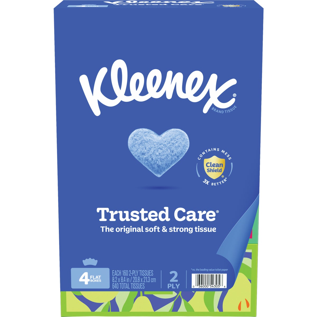 Kleenex Trusted Care 160 Count 2-Ply White Facial Tissue (4-Pack) Image 3