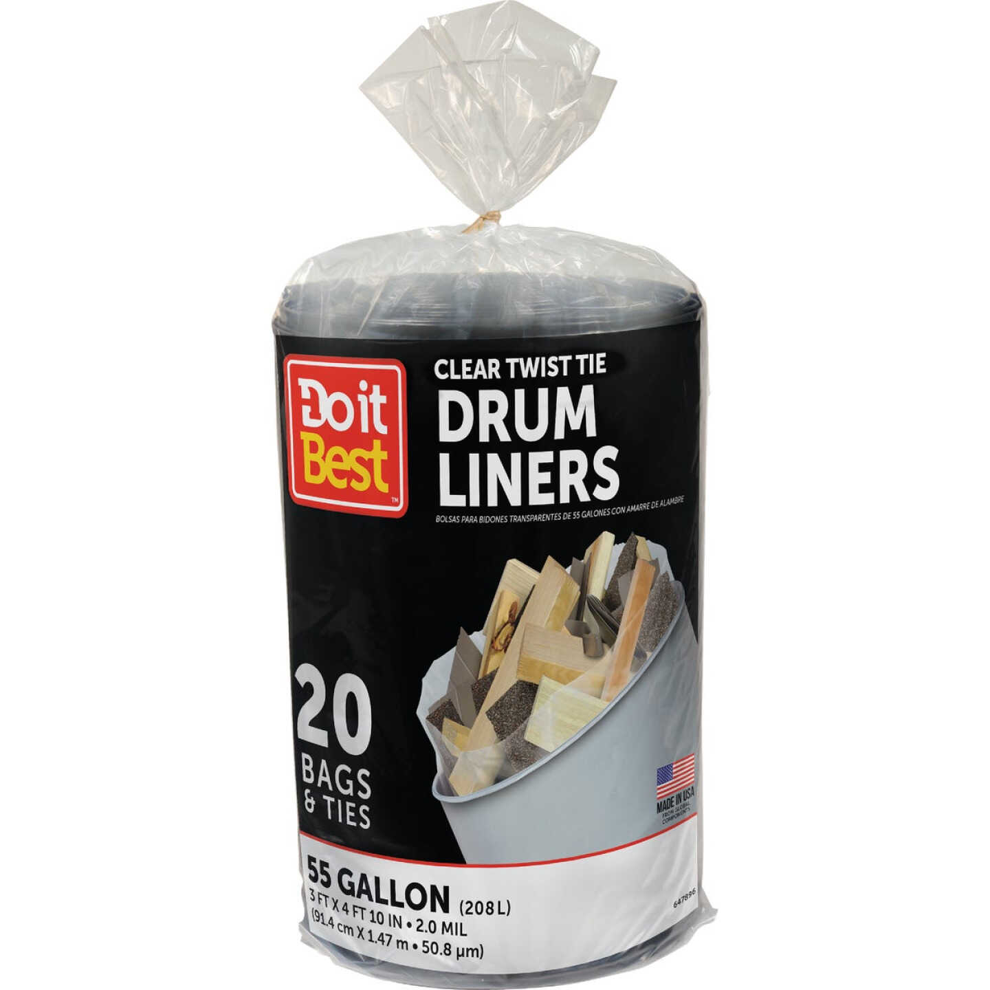 Do it Best 55 Gal. Clear Drum Liner (20-Count) Image 1