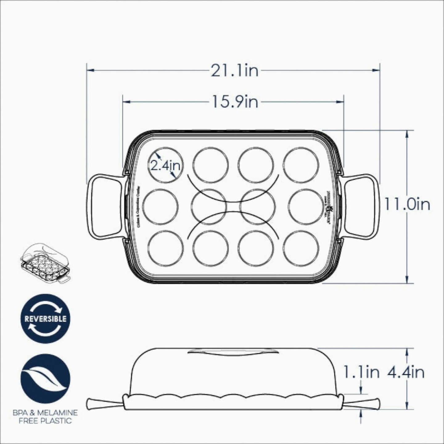 Nordic Ware Reversible Cake & Cupcake Carrier Image 2