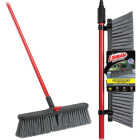 Libman 18 In. x 64 In. Steel Handle Rough Surface Push Broom Image 1