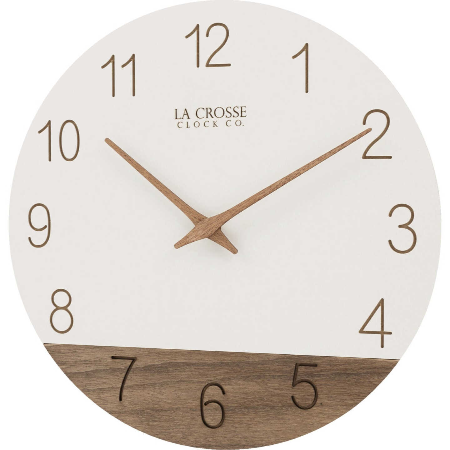 La Crosse Clock Co. 12 In. Sierra Wood Wall Clock Image 1