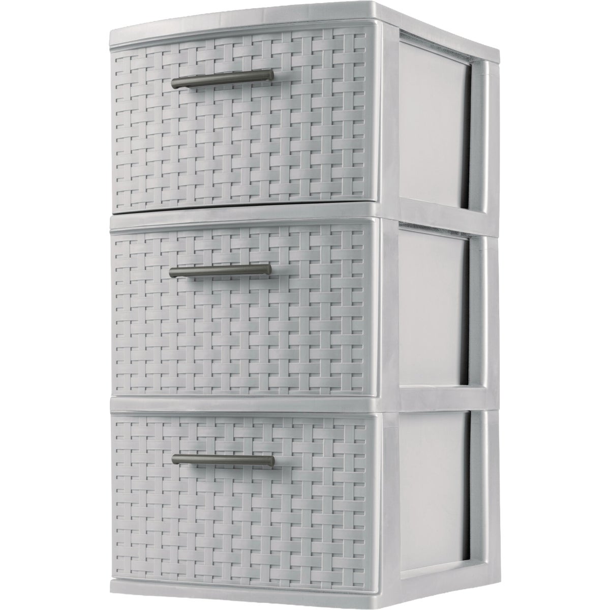 Sterilite Cement 3-Drawer Wide Weave Tower