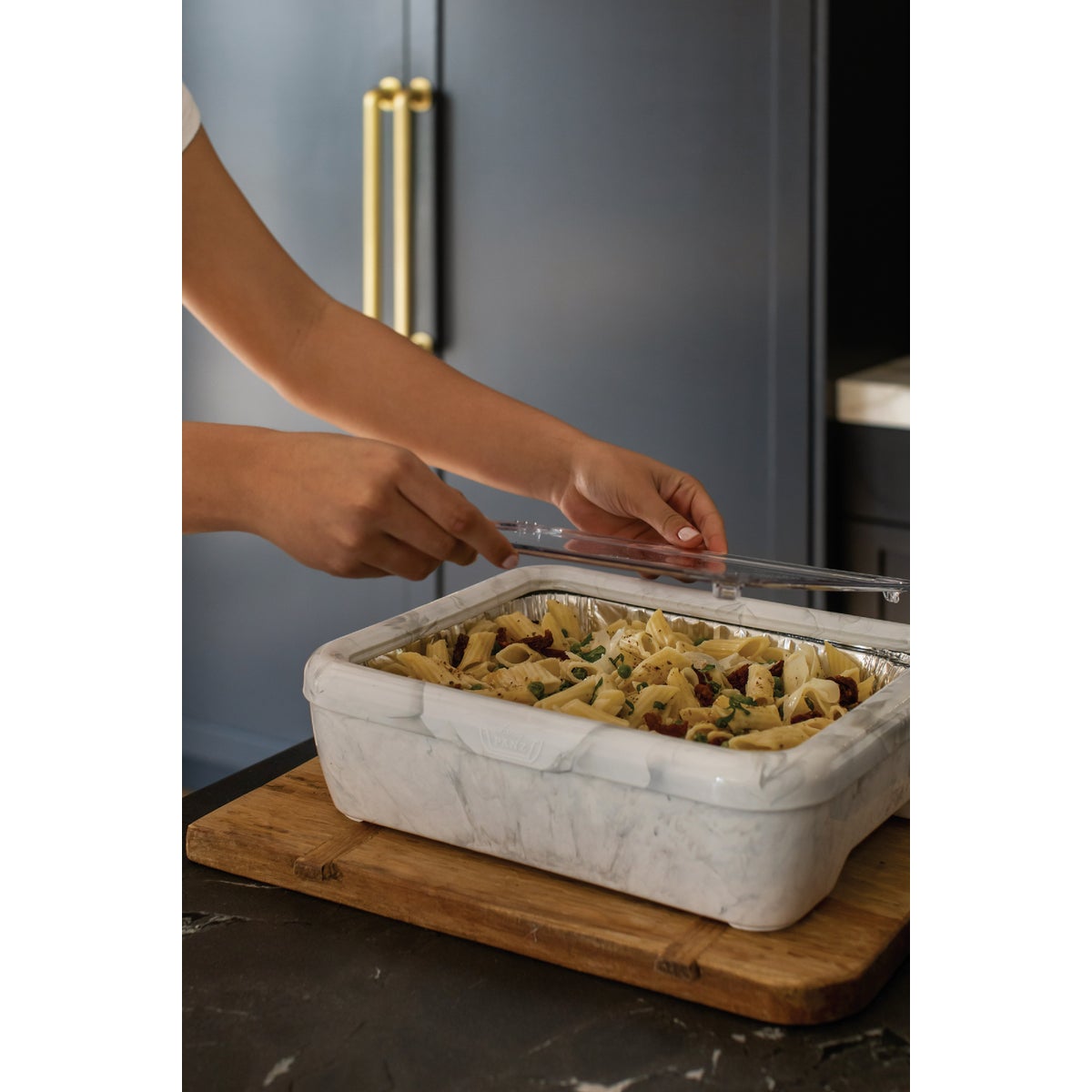 Fancy Panz Premium Marble Baking Carrier with Hot/Cold Gel Pack Image 2