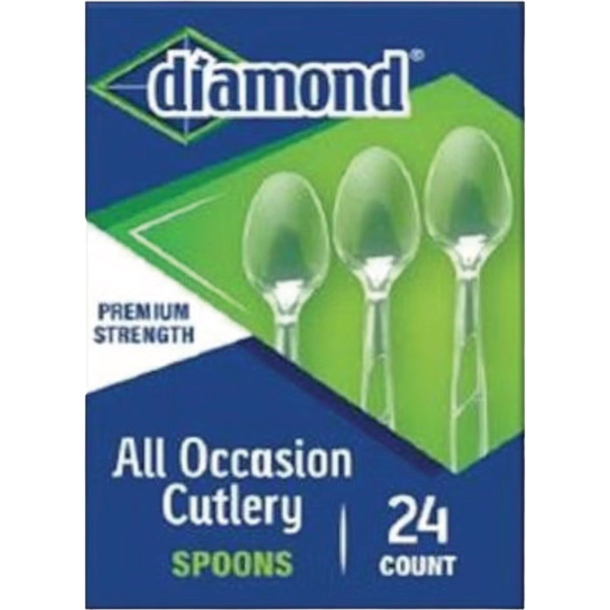 Diamond Clear Plastic Heavyweight Spoons (24 Ct.)