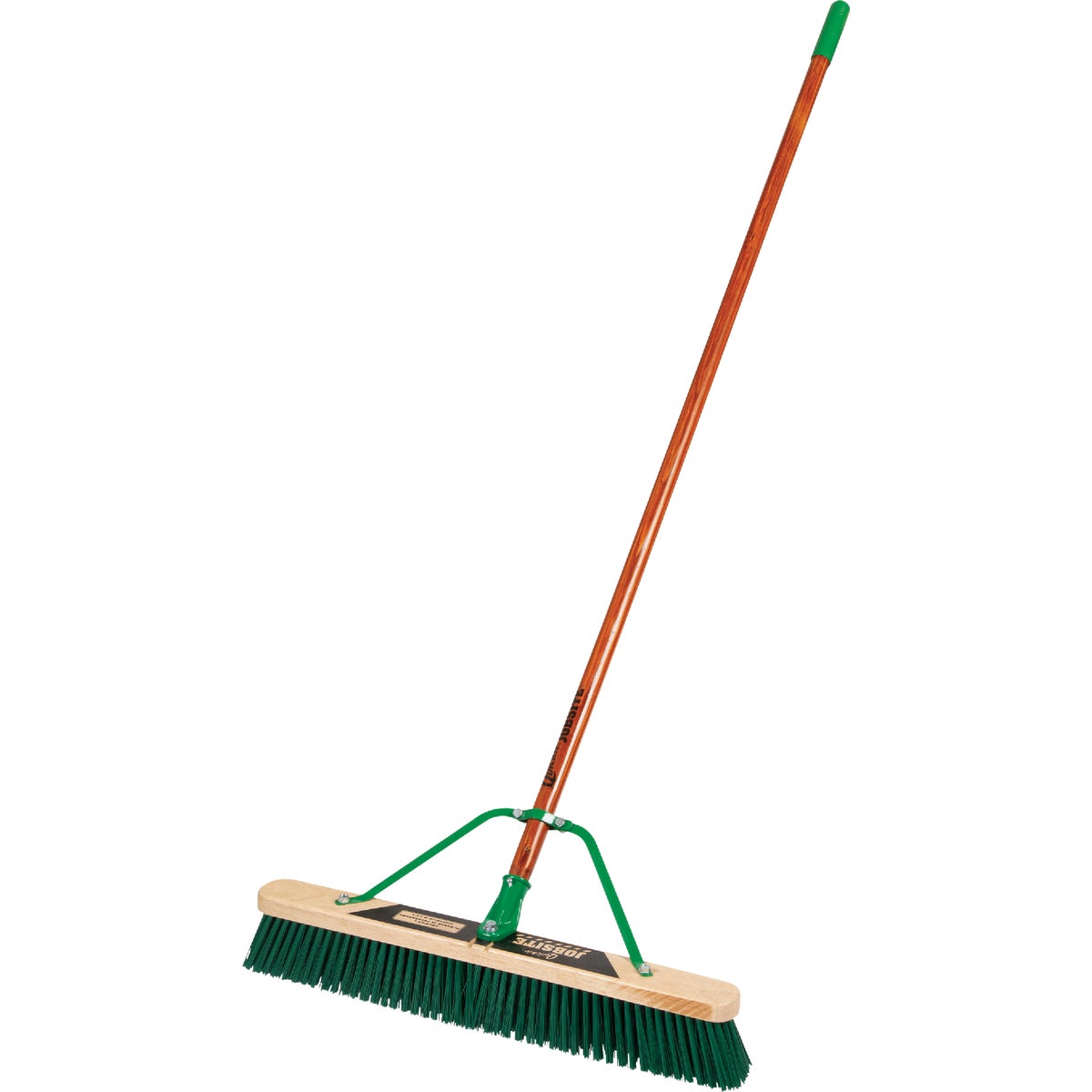 Quickie Jobsite Stiff Poly 24 In. W. x 60 In. L. Wood Handle Push Broom