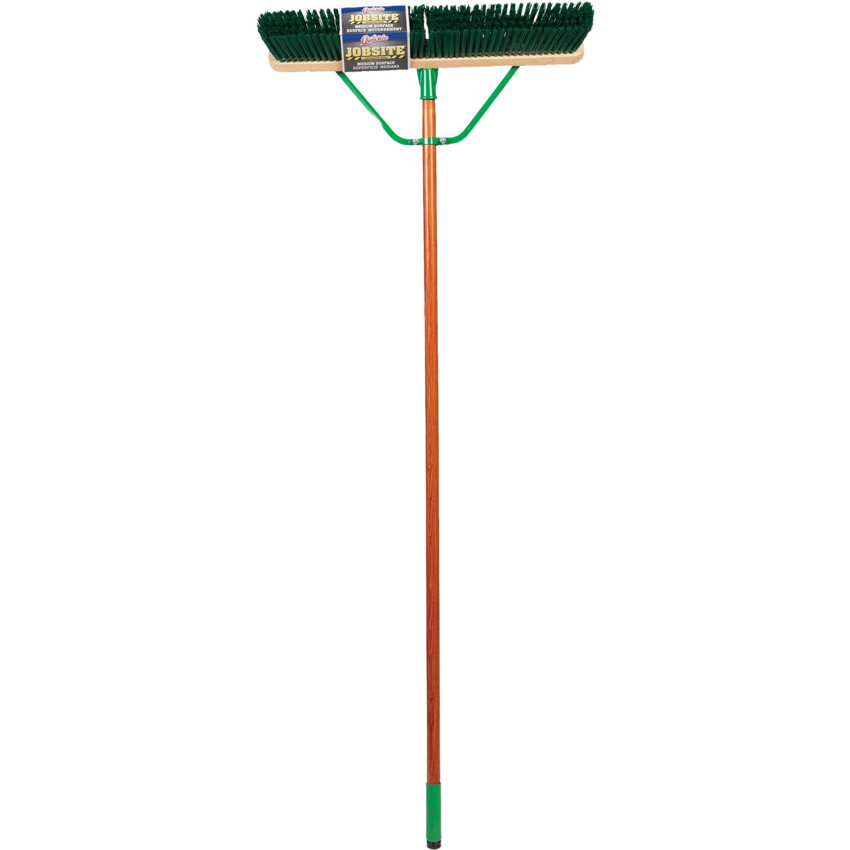 Quickie Jobsite Stiff Poly 24 In. W. x 60 In. L. Wood Handle Push Broom Image 2