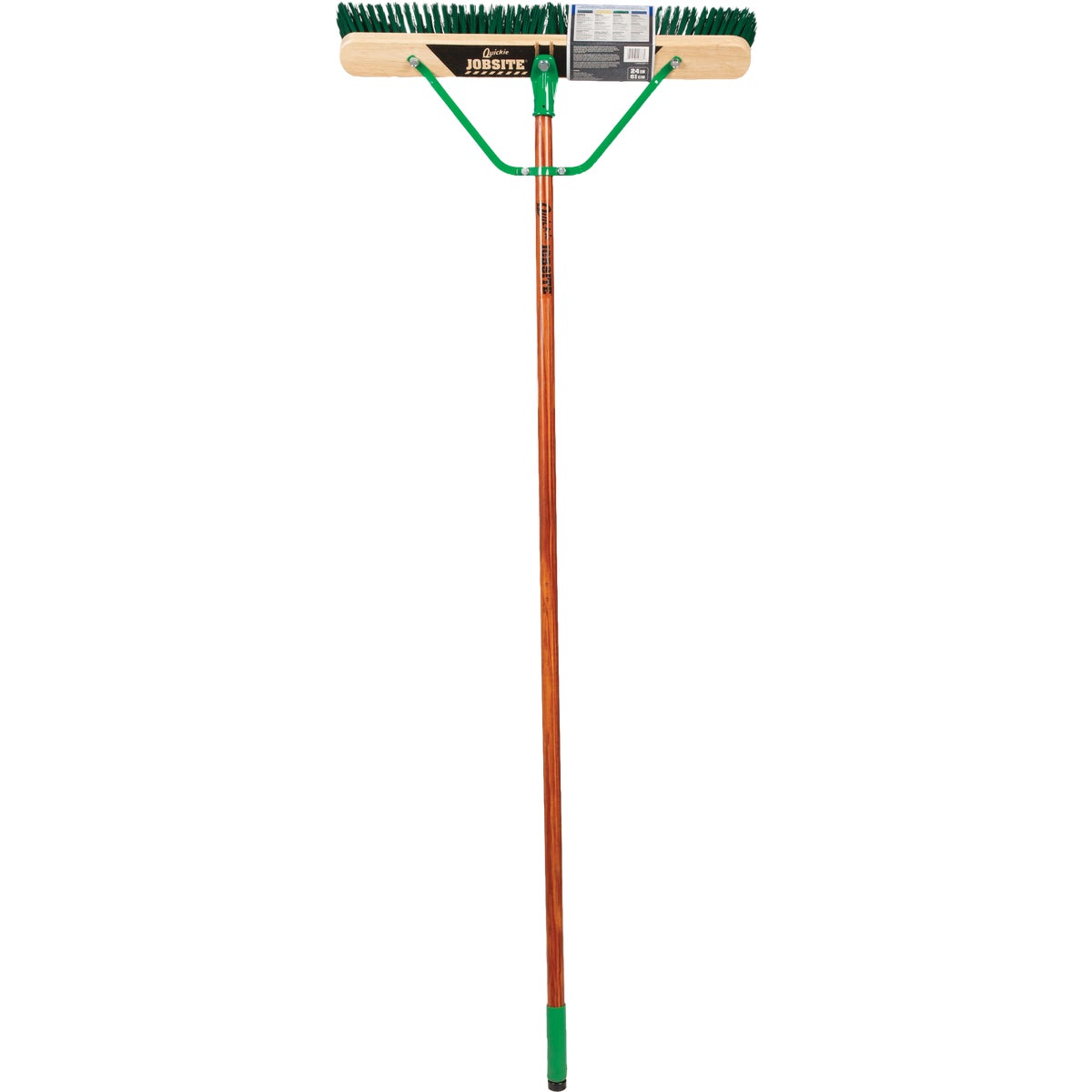 Quickie Jobsite Stiff Poly 24 In. W. x 60 In. L. Wood Handle Push Broom Image 3