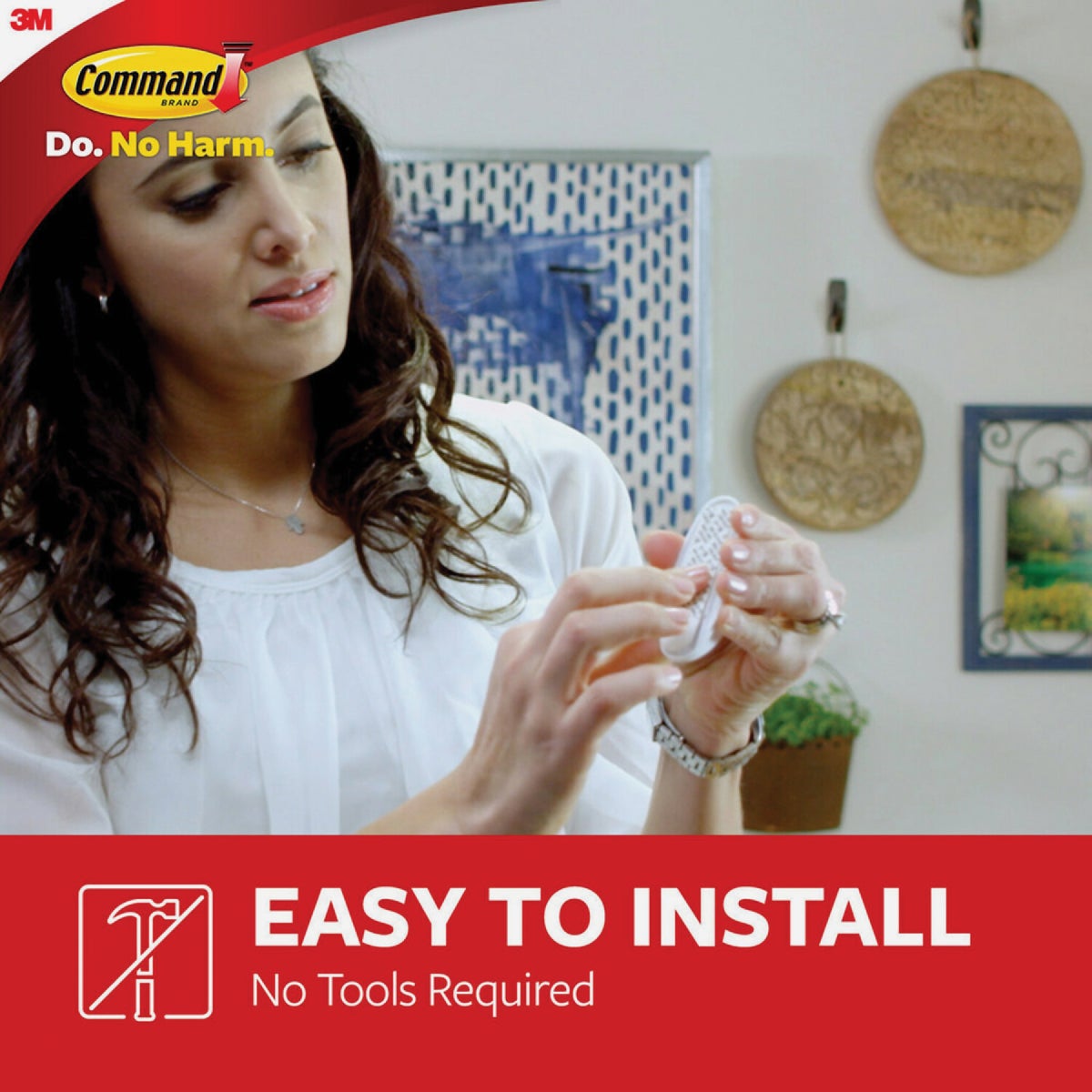 Command Medium Utility Hook, White, 2 Hooks, 4 Strips Image 7