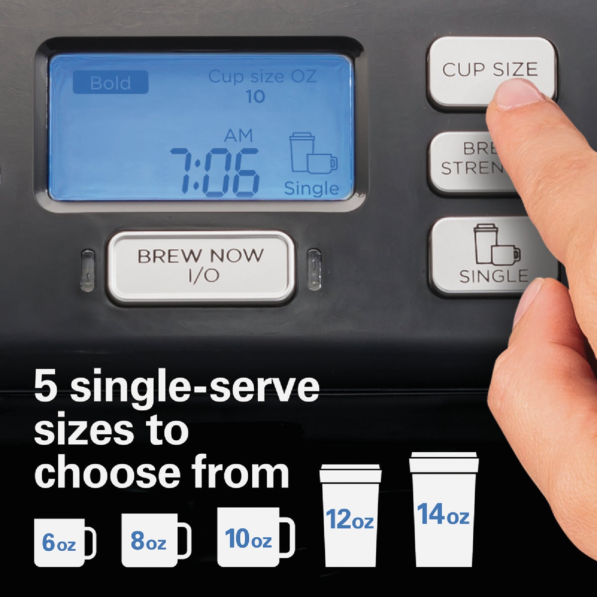 Hamilton Beach FlexBrew Trio 12 Cup Black Coffee Maker Image 7