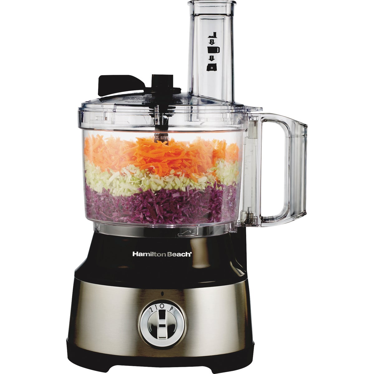 Hamilton Beach 10-Cup Stainless Steel Food Processor with Bowl Scraper