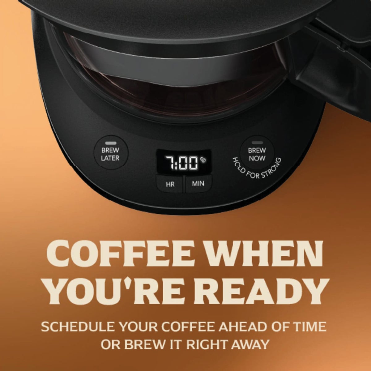 Mr. Coffee 12 Cup Black Programmable Coffee Maker with Strong Brew Mode Image 2