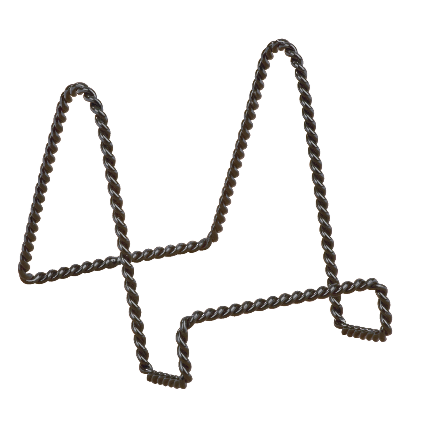 Tripar 3 In. H. Black Twisted Wire Plate Stand Image 1